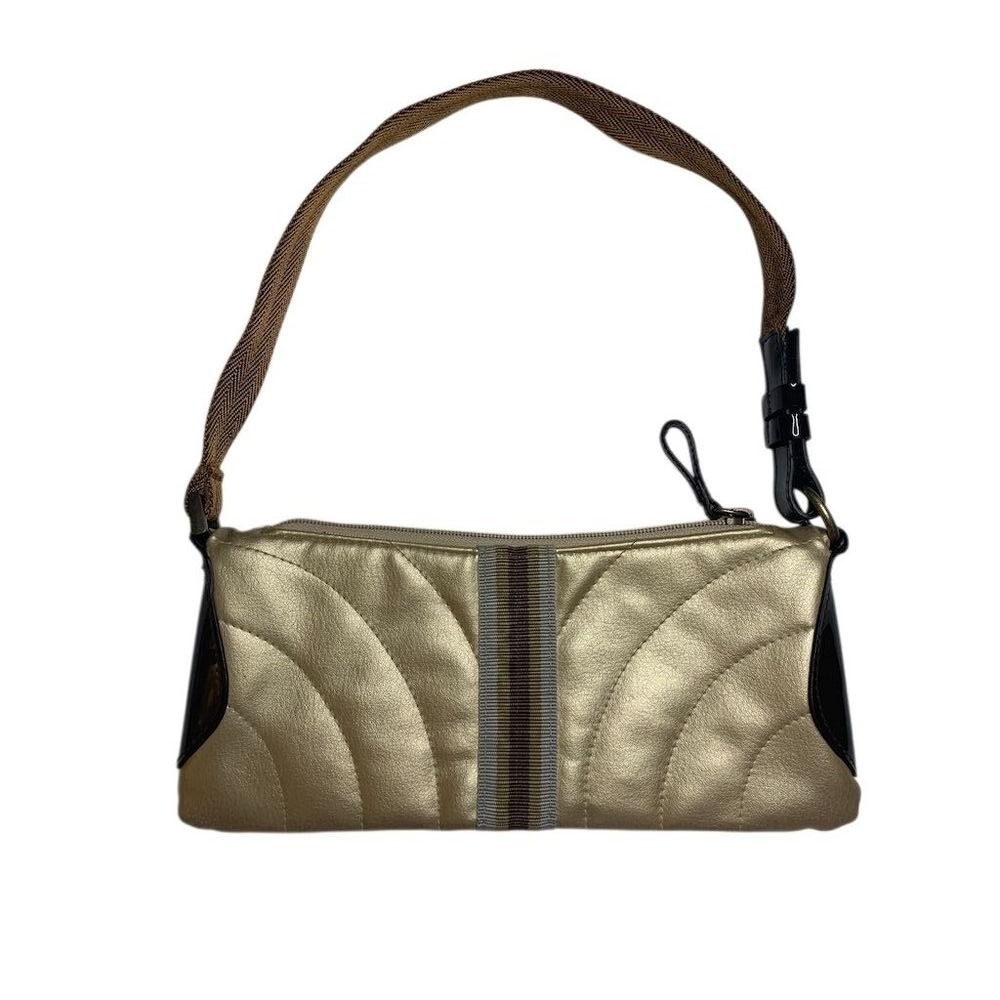 The Limited Women's Metallic Gold Faux Leather‎ Shoulder Purse Baguette